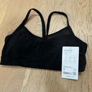 Athleta Vital Mesh Sports Bra – Black – Size Small (NWT)